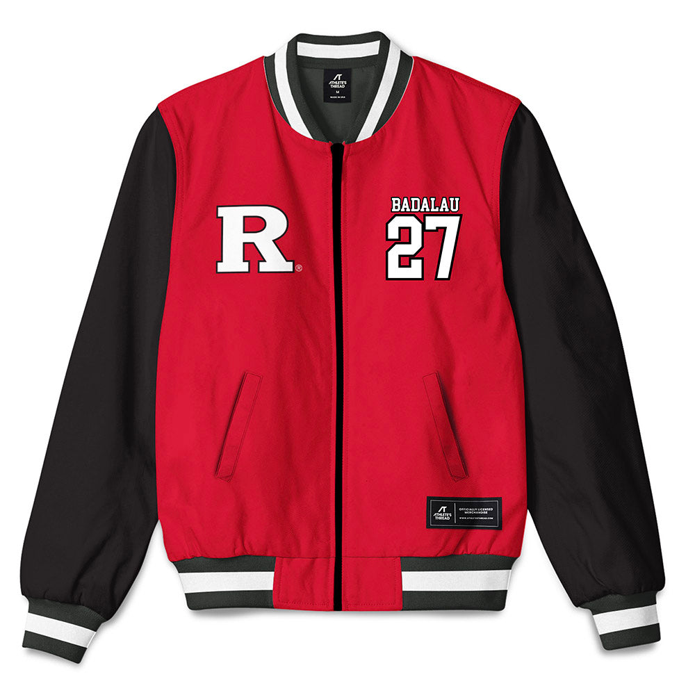 Rutgers - NCAA Men's Basketball : Denis Badalau - Bomber Jacket-0