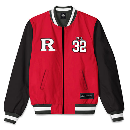 Rutgers - NCAA Men's Basketball : Baye Fall - Bomber Jacket-0