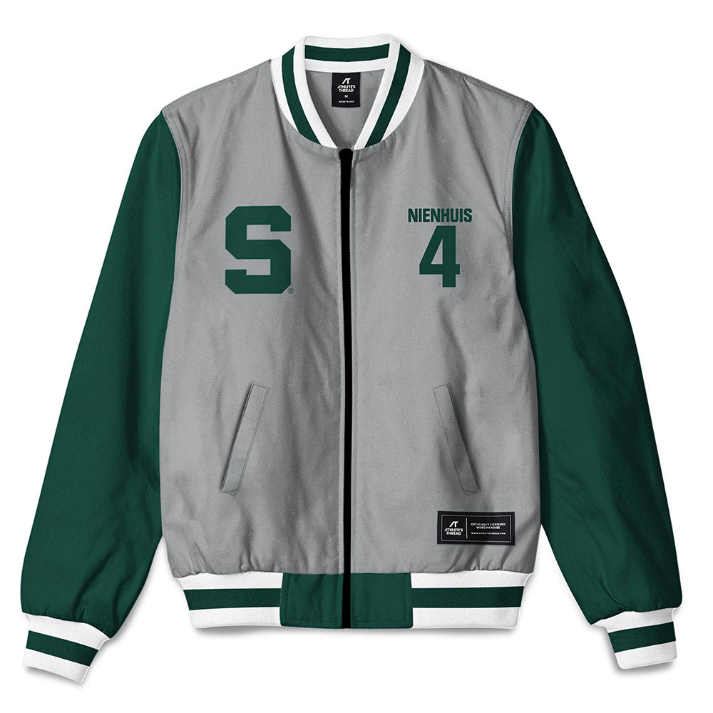 Michigan State - NCAA Men's Ice Hockey : Nash Nienhuis - Bomber Jacket-0