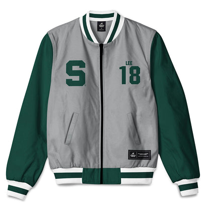 Michigan State - NCAA Men's Ice Hockey : Ryker Lee - Bomber Jacket-0
