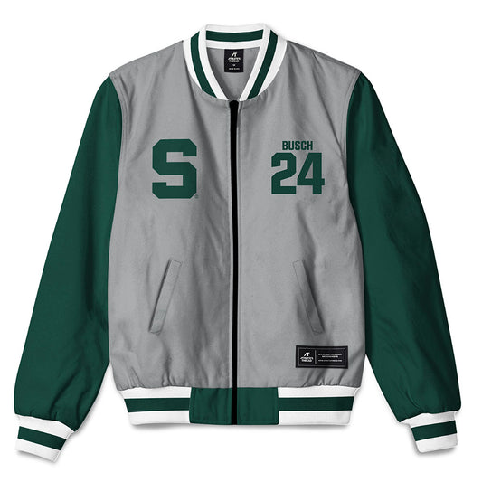 Michigan State - NCAA Baseball : Sam Busch - Bomber Jacket