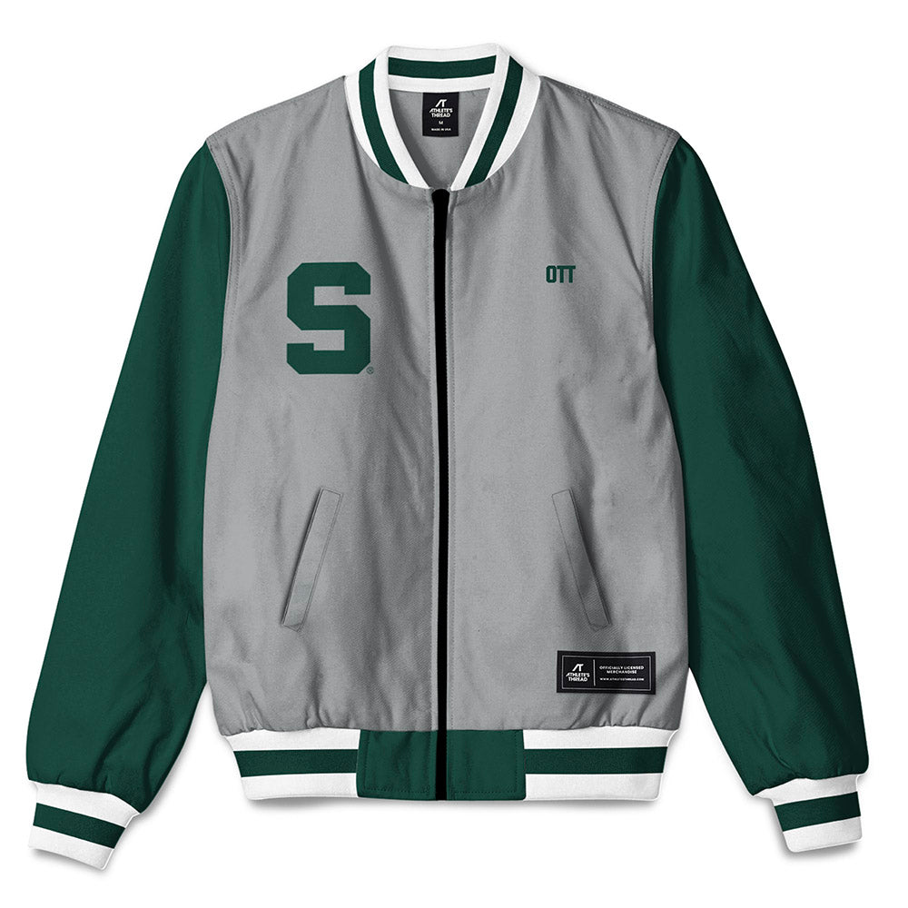 Michigan State - NCAA Women's Rowing : Madison Ott - Bomber Jacket-0