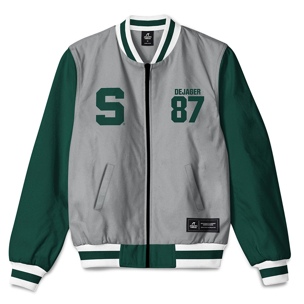 Michigan State - NCAA Football : Luke DeJager - Bomber Jacket-0