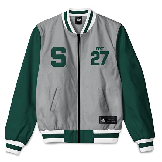 Michigan State - NCAA Men's Ice Hockey : Gavin Best - Bomber Jacket-0