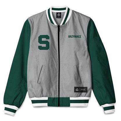 Michigan State - NCAA Women's Rowing : Megan Grzywacz - Bomber Jacket-0