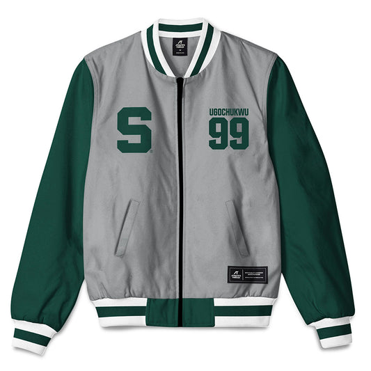 Michigan State - NCAA Men's Basketball : Divine-Collins Ugochukwu - Bomber Jacket-0