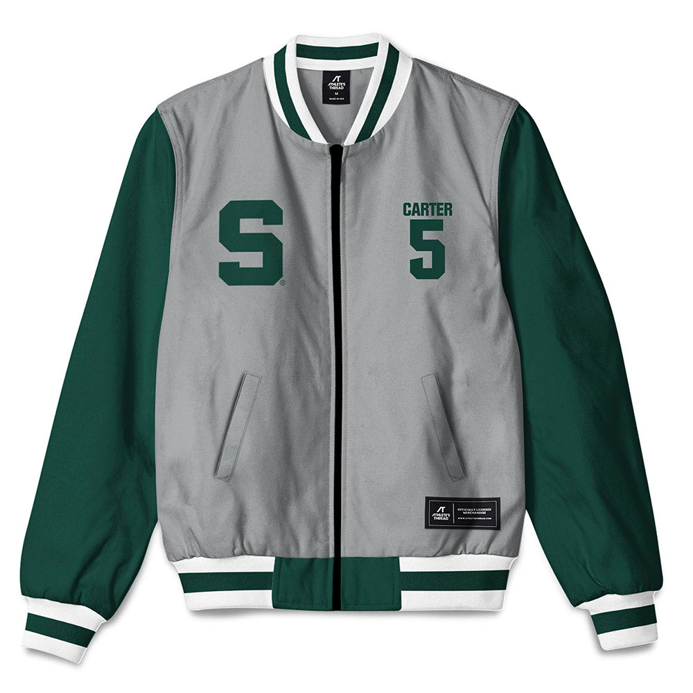 Michigan State - NCAA Football : Nathan Carter - Bomber Jacket