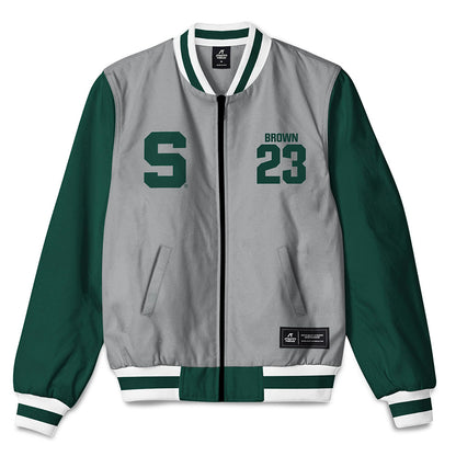 Michigan State - NCAA Women's Basketball : Jalyn Brown - Bomber Jacket-0