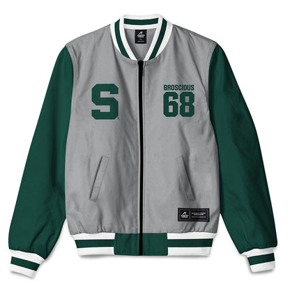 Michigan State - NCAA Football : Gavin Broscious - Bomber Jacket