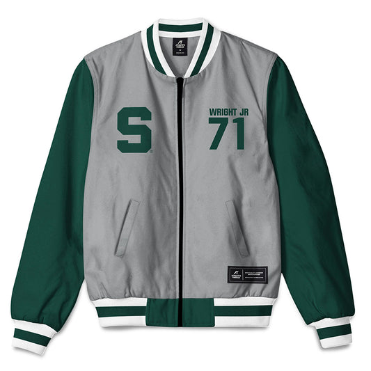 Michigan State - NCAA Football : Robert Wright Jr - Bomber Jacket-0