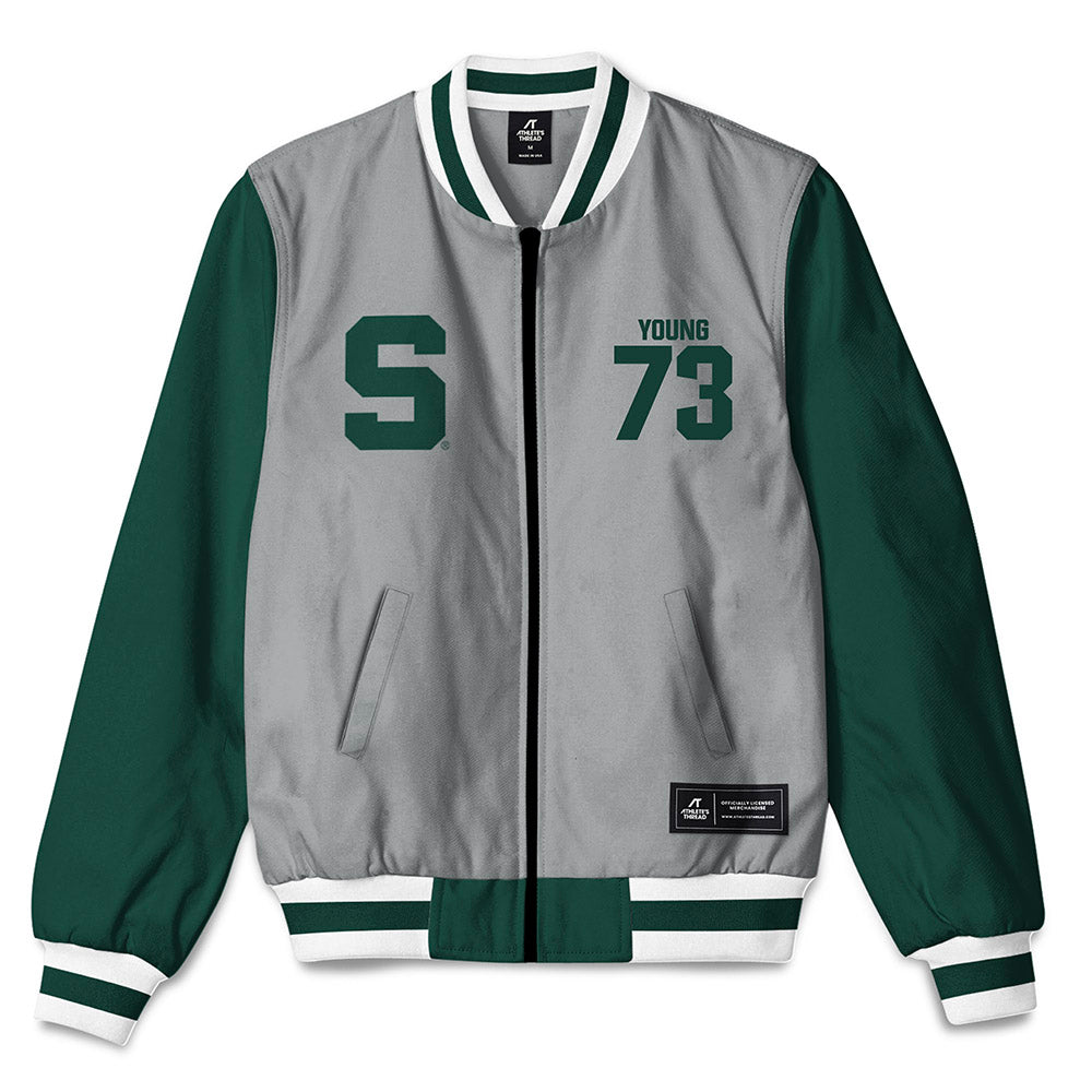 Michigan State - NCAA Football : Rustin Young - Bomber Jacket-0