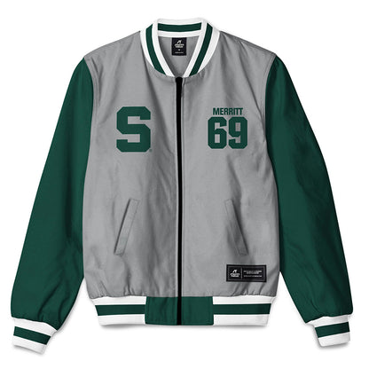 Michigan State - NCAA Football : Jacob Merritt - Bomber Jacket