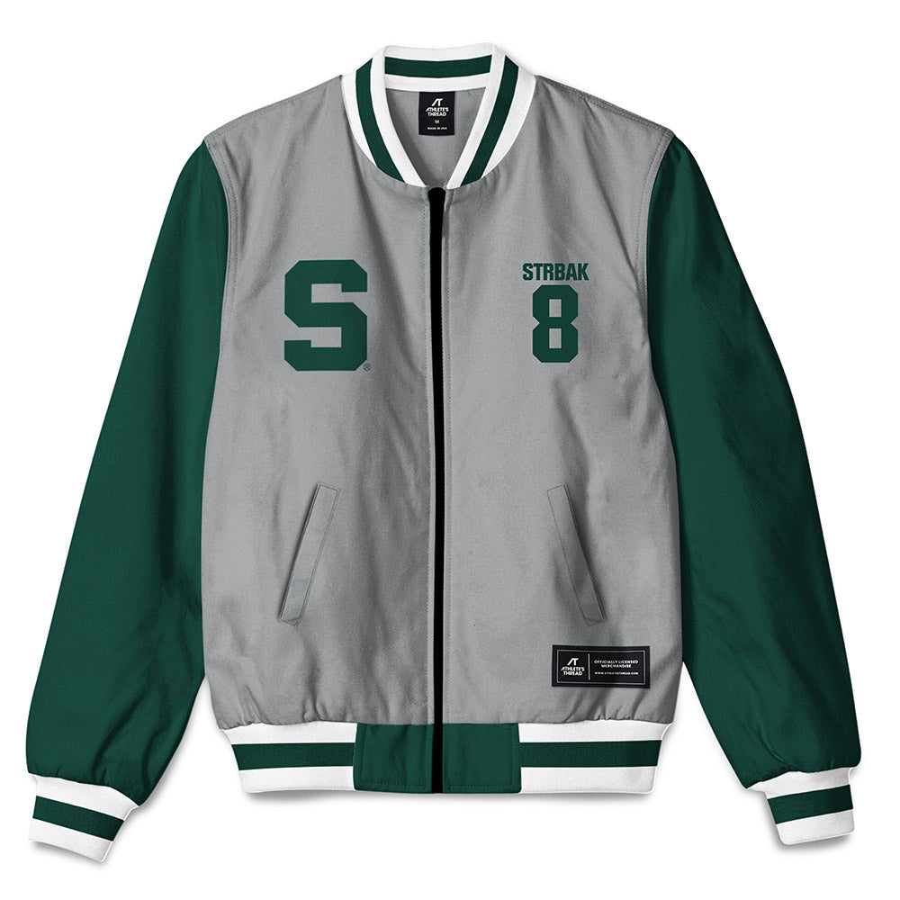 Michigan State - NCAA Men's Ice Hockey : Maxim Strbak - Bomber Jacket-0