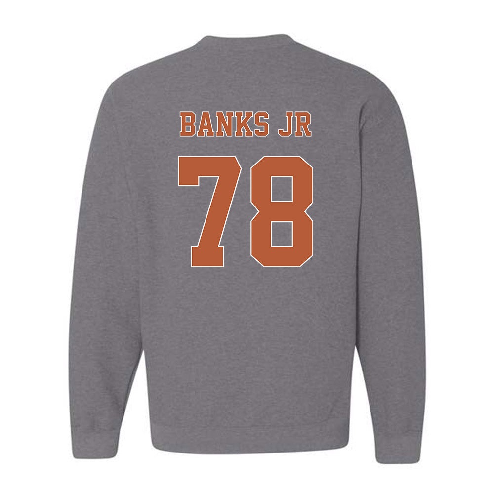 Texas - NCAA Football : Kelvin Banks Jr - Fashion Shersey Crewneck Sweatshirt