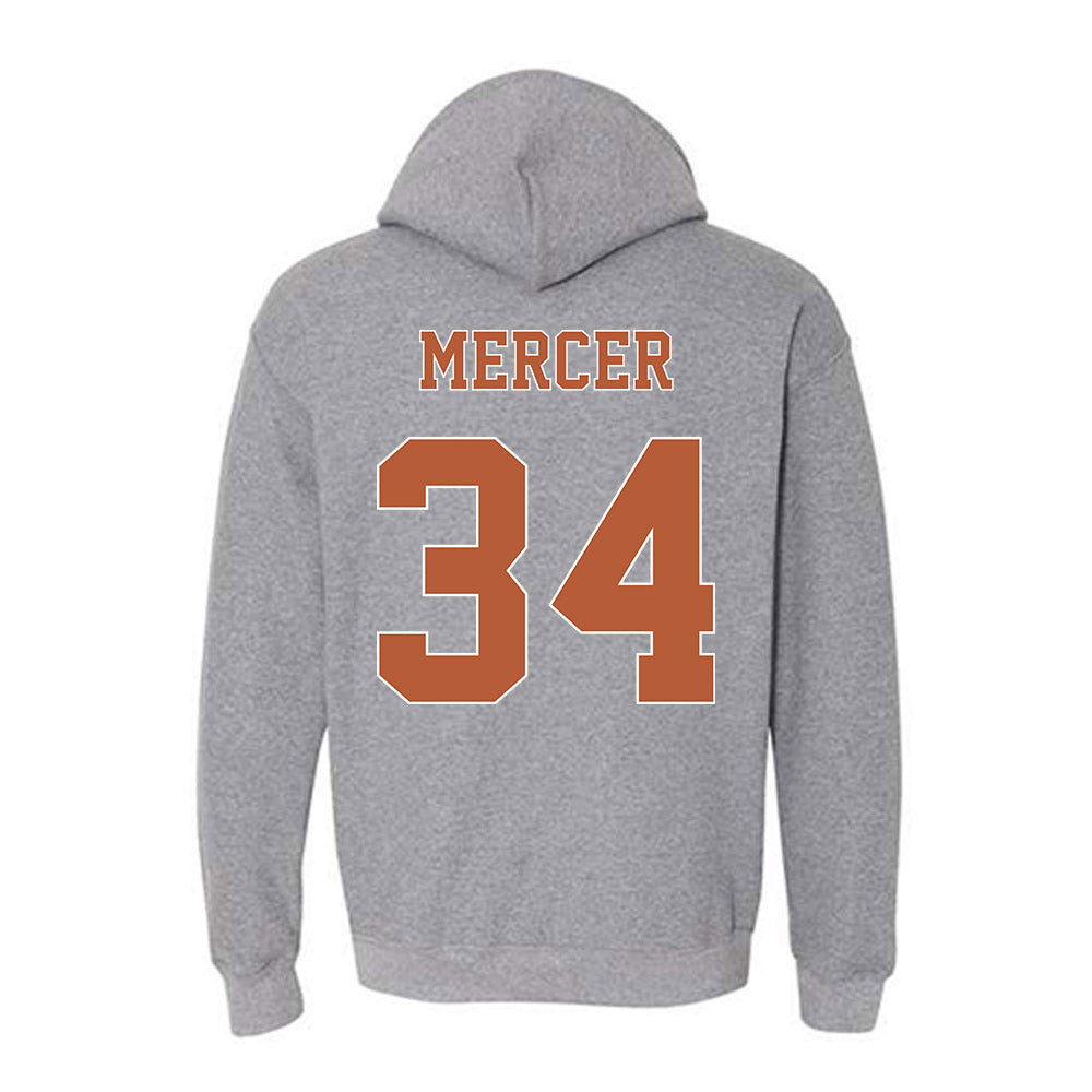 Texas - NCAA Baseball : Will Mercer - Fashion Shersey Hooded Sweatshirt