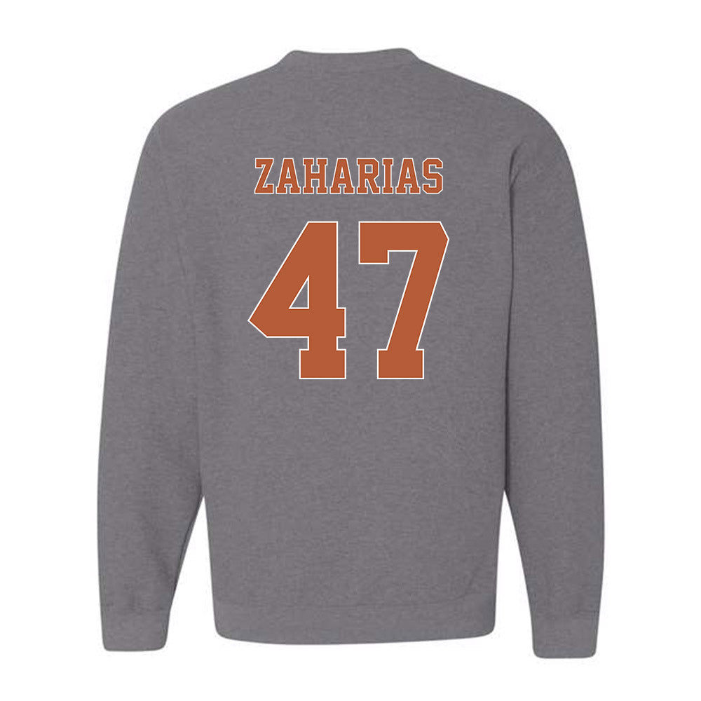 Texas - NCAA Baseball : George Zaharias - Fashion Shersey Crewneck Sweatshirt