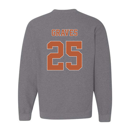 Texas - NCAA Women's Basketball : Sarah Graves - Fashion Shersey Crewneck Sweatshirt