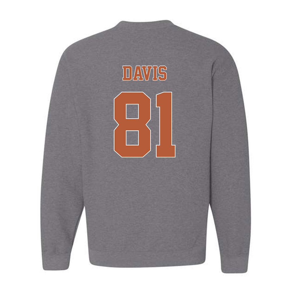 Texas - NCAA Football : Juan Davis - Fashion Shersey Crewneck Sweatshirt