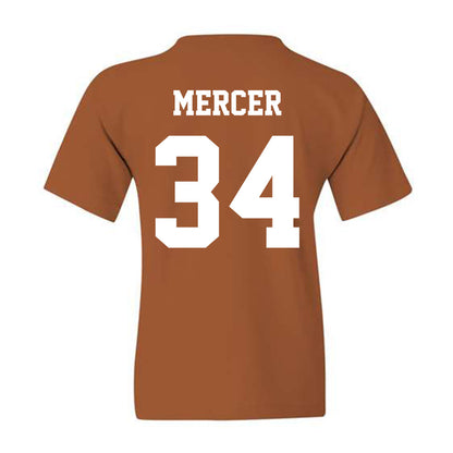 Texas - NCAA Baseball : Will Mercer - Classic Shersey Youth T-Shirt