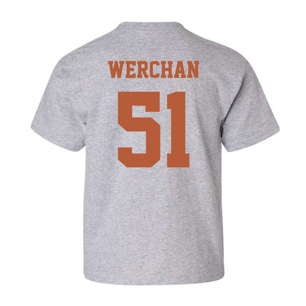 Texas - NCAA Baseball : Seth Werchan - Classic Shersey Youth T-Shirt