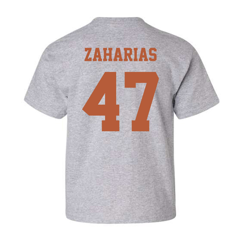 Texas - NCAA Baseball : George Zaharias - Classic Shersey Youth T-Shirt