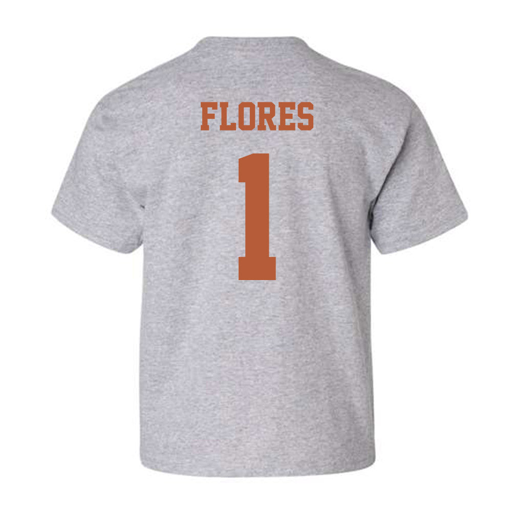 Texas - NCAA Baseball : Jalin Flores - Classic Shersey Youth T-Shirt