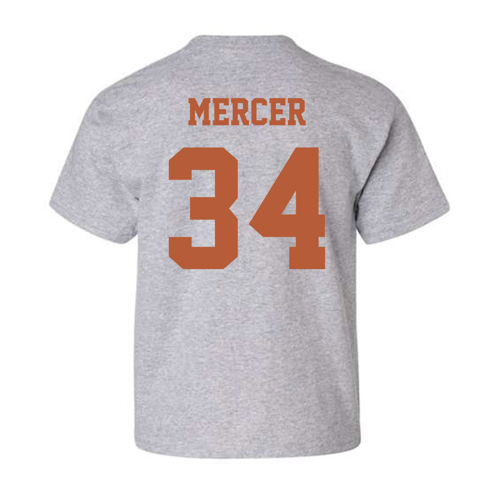 Texas - NCAA Baseball : Will Mercer - Classic Shersey Youth T-Shirt