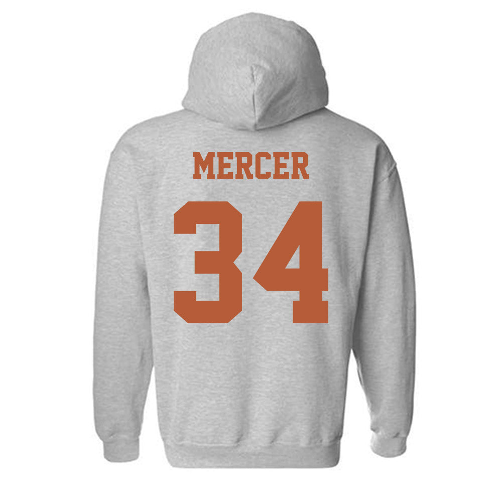 Texas - NCAA Baseball : Will Mercer - Classic Shersey Hooded Sweatshirt