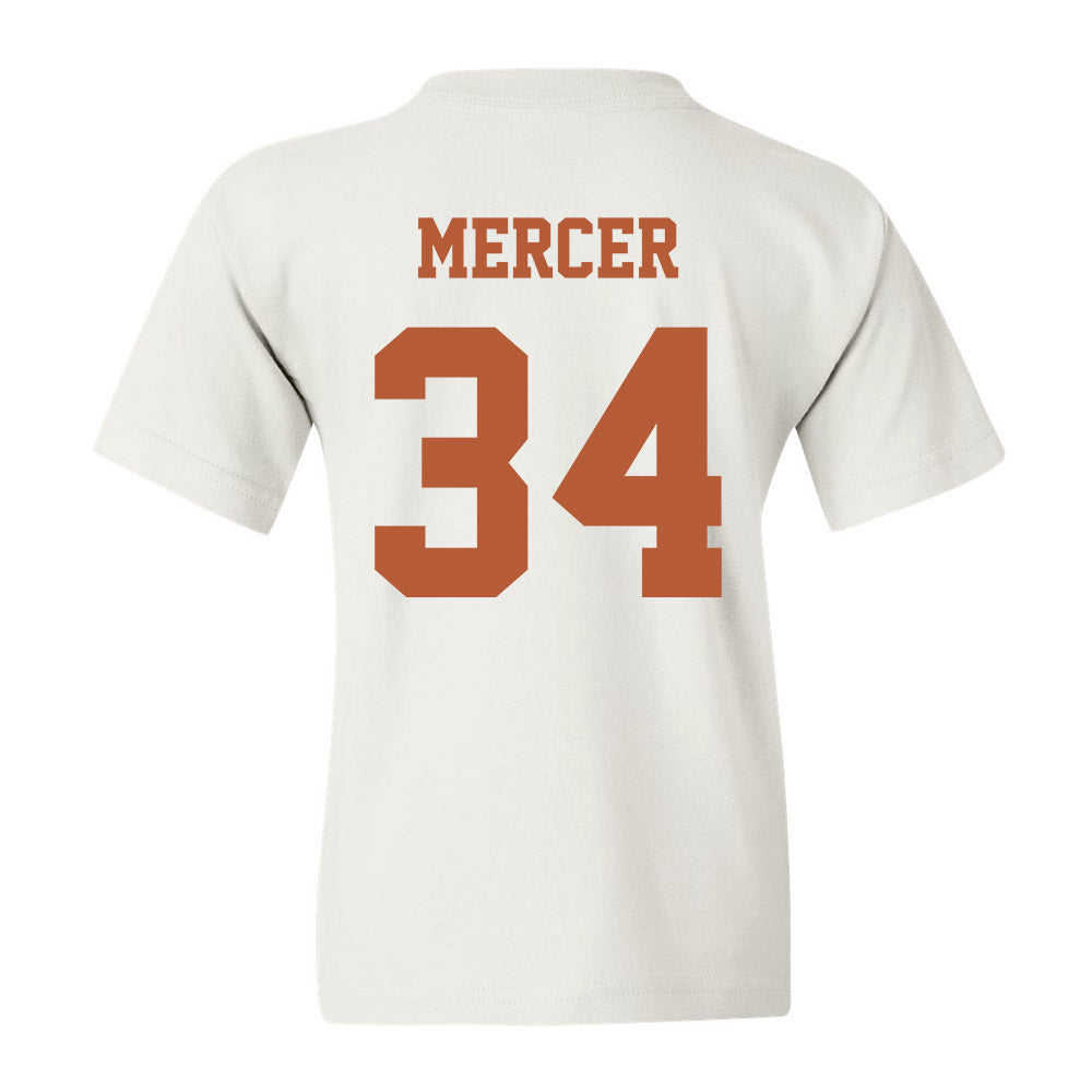 Texas - NCAA Baseball : Will Mercer - Classic Shersey Youth T-Shirt