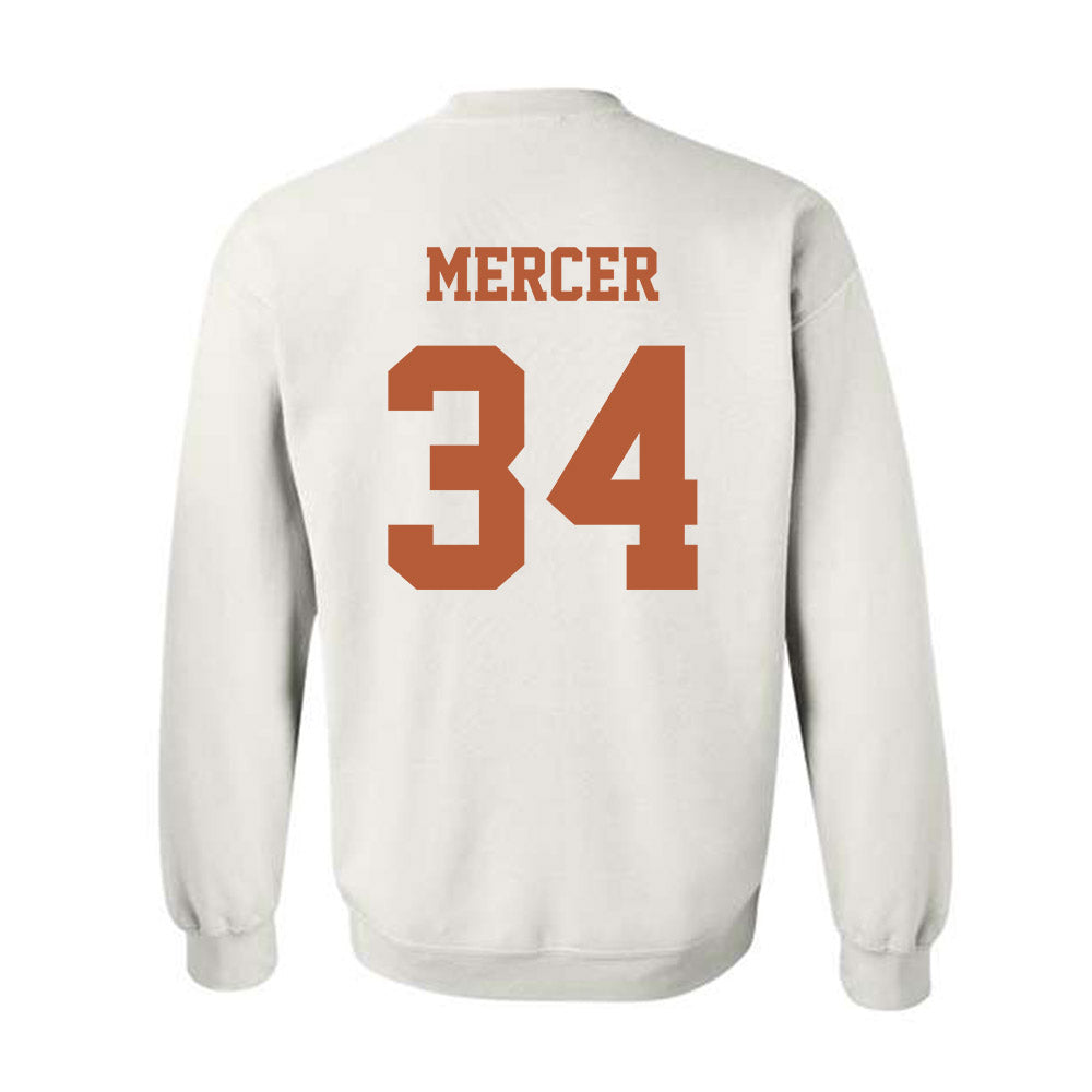 Texas - NCAA Baseball : Will Mercer - Classic Shersey Crewneck Sweatshirt