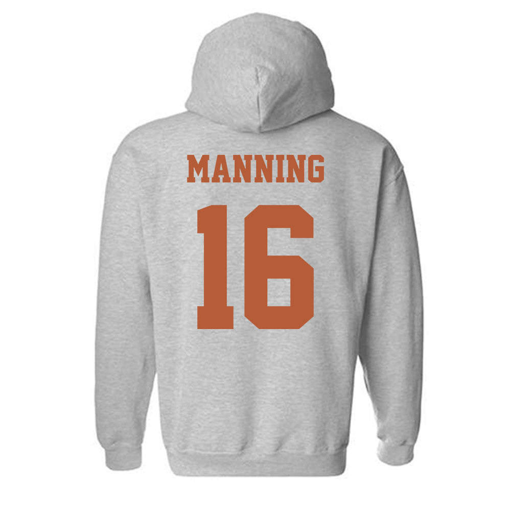 Texas - NCAA Football : Arch Manning - Classic Shersey Hooded Sweatshirt-3