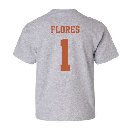 Texas - NCAA Baseball : Jalin Flores - Classic Shersey Youth T-Shirt