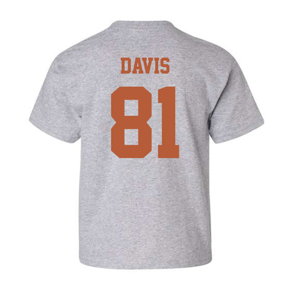 Texas - NCAA Football : Juan Davis - Classic Shersey Youth T-Shirt