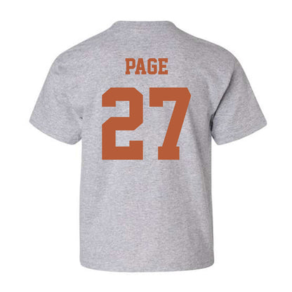 Texas - NCAA Football : Colin Page - Classic Shersey Youth T-Shirt