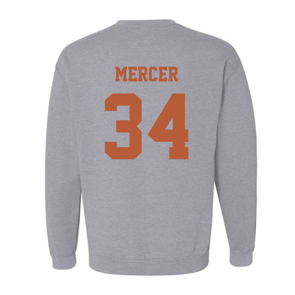 Texas - NCAA Baseball : Will Mercer - Classic Shersey Crewneck Sweatshirt