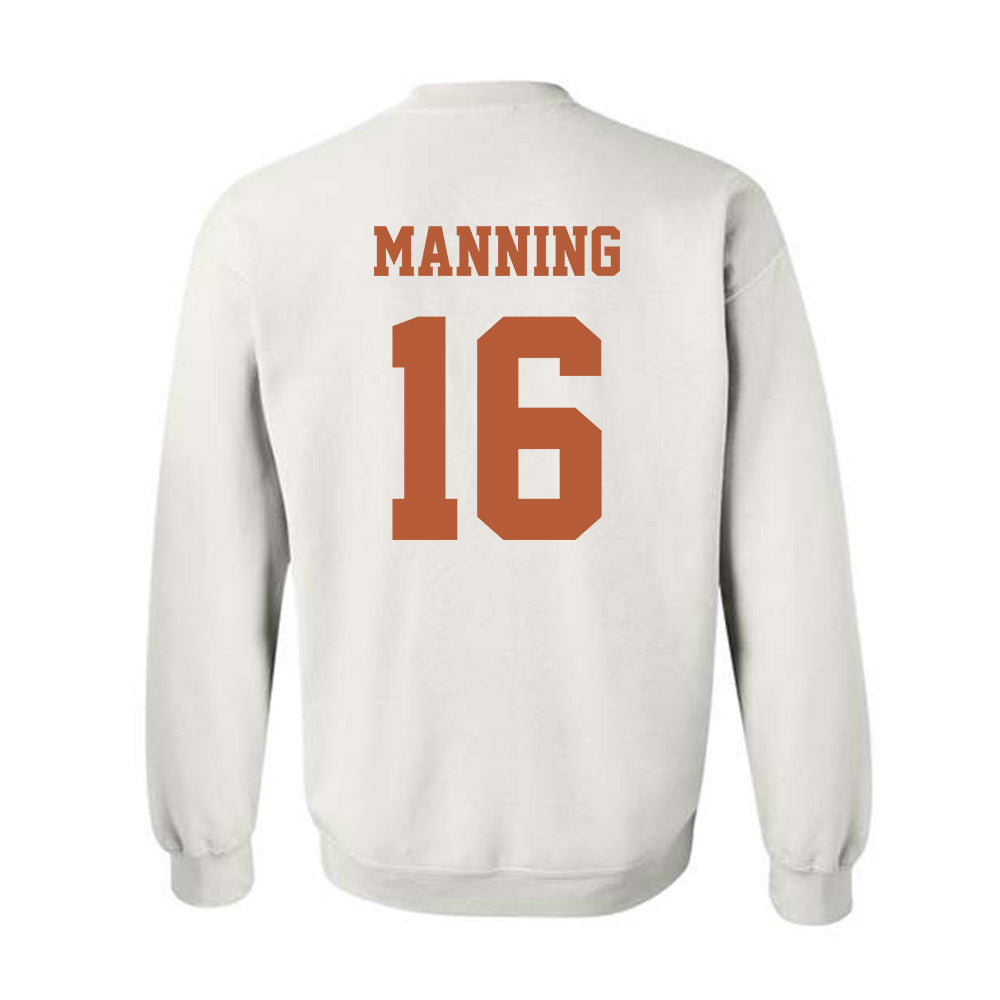 Texas - NCAA Football : Arch Manning - Classic Shersey Crewneck Sweatshirt-4