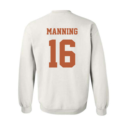 Texas - NCAA Football : Arch Manning - Classic Shersey Crewneck Sweatshirt-4