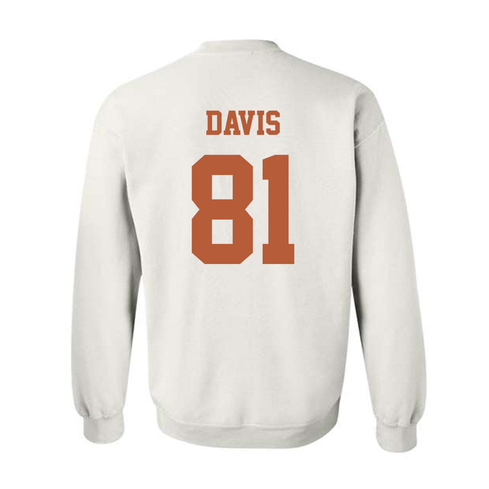 Texas - NCAA Football : Juan Davis - Classic Shersey Crewneck Sweatshirt