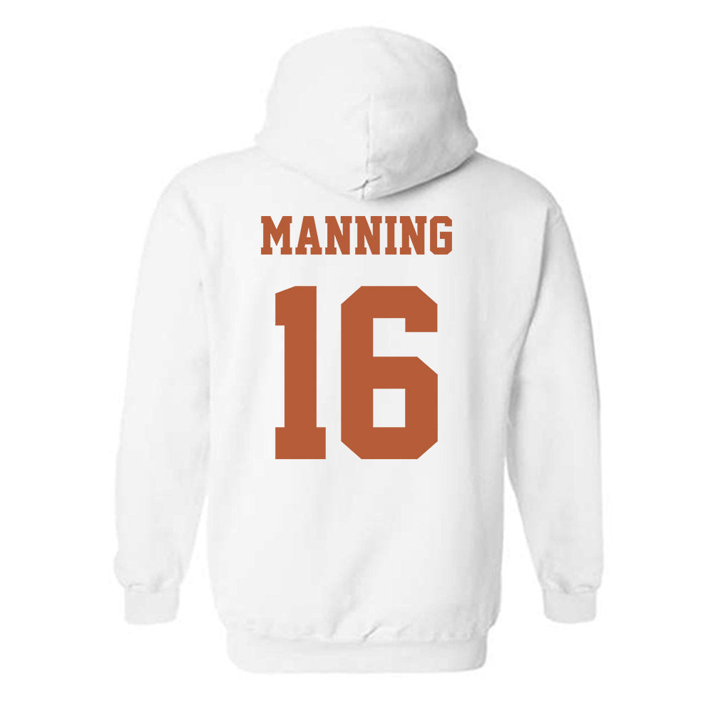 Texas - NCAA Football : Arch Manning - Classic Shersey Hooded Sweatshirt-4