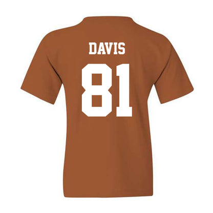 Texas - NCAA Football : Juan Davis - Classic Shersey Youth T-Shirt