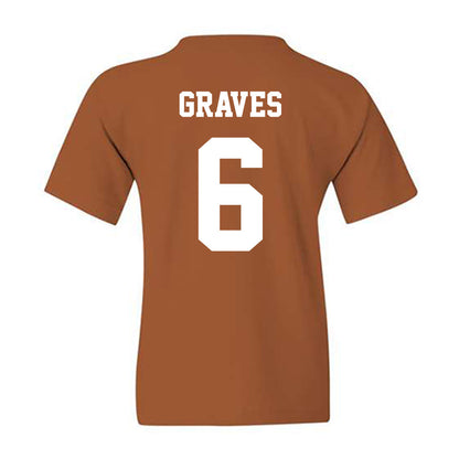 Texas - NCAA Women's Basketball : Sarah Graves - Classic Shersey Youth T-Shirt-1