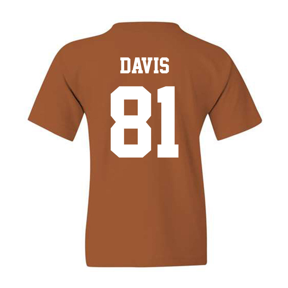 Texas - NCAA Football : Juan Davis - Classic Shersey Youth T-Shirt