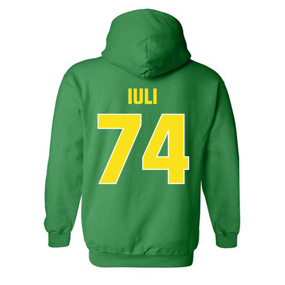 Oregon - NCAA Football : Dave Iuli - Sports Shersey Hooded Sweatshirt-1