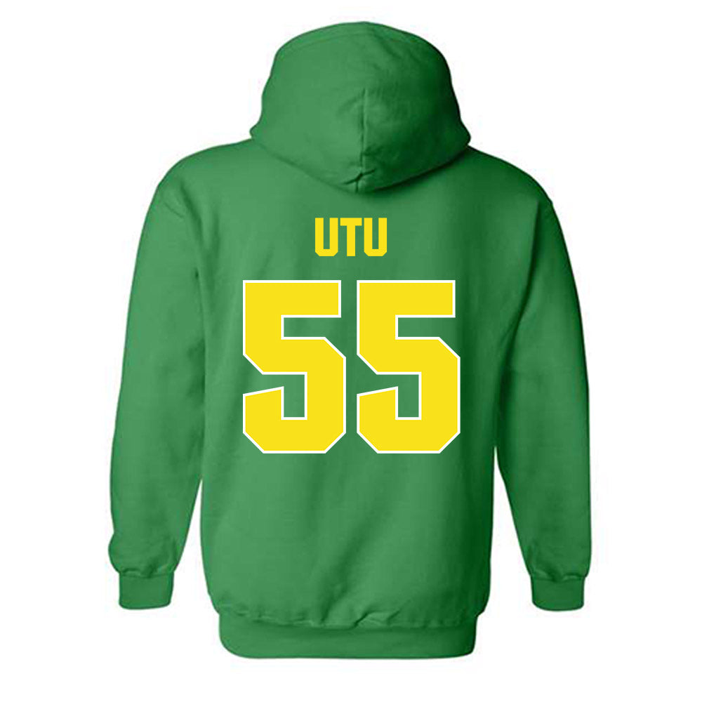 Oregon - NCAA Football : Douglas Utu - Sports Shersey Hooded Sweatshirt-1