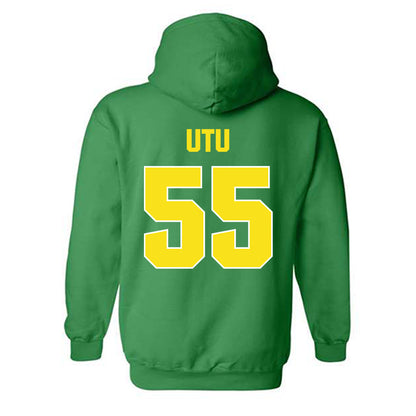 Oregon - NCAA Football : Douglas Utu - Sports Shersey Hooded Sweatshirt-1