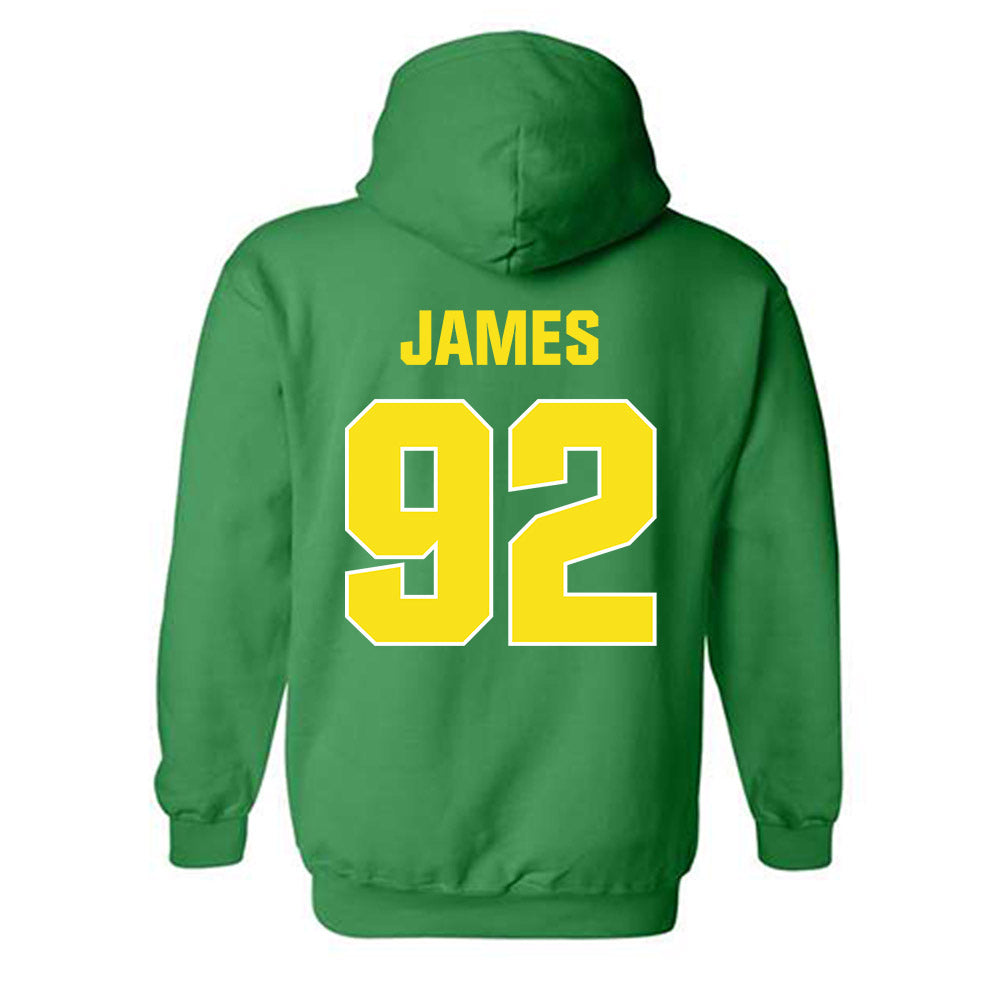 Oregon - NCAA Football : Ross James - Sports Shersey Hooded Sweatshirt-1