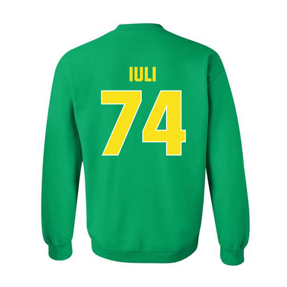 Oregon - NCAA Football : Dave Iuli - Sports Shersey Crewneck Sweatshirt-1