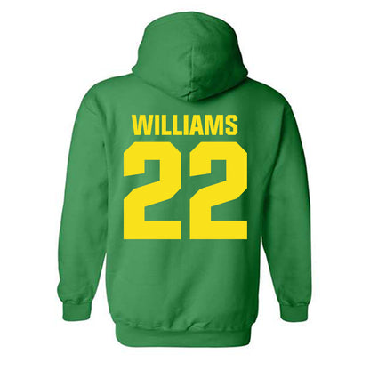 Oregon - NCAA Women's Basketball : Janiyah Williams - Sports Shersey Hooded Sweatshirt-1