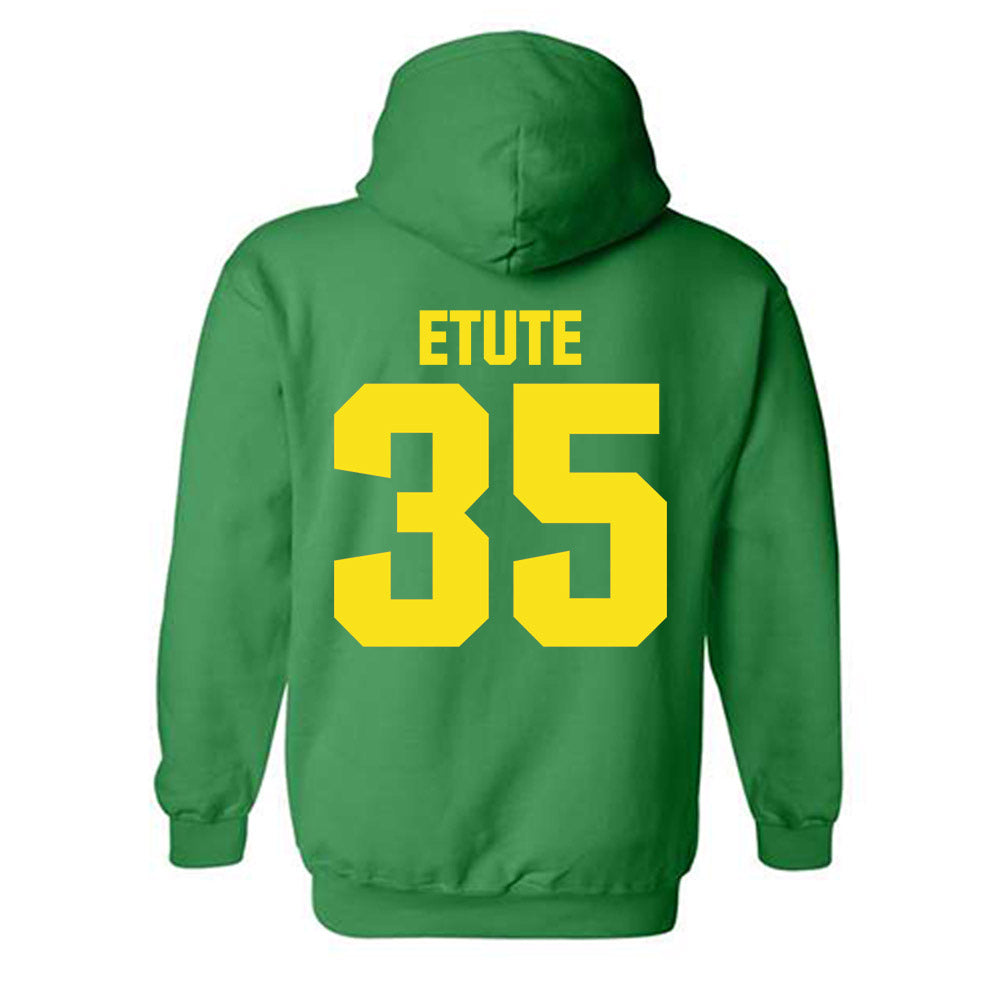 Oregon - NCAA Women's Basketball : Ehis Etute - Sports Shersey Hooded Sweatshirt-1