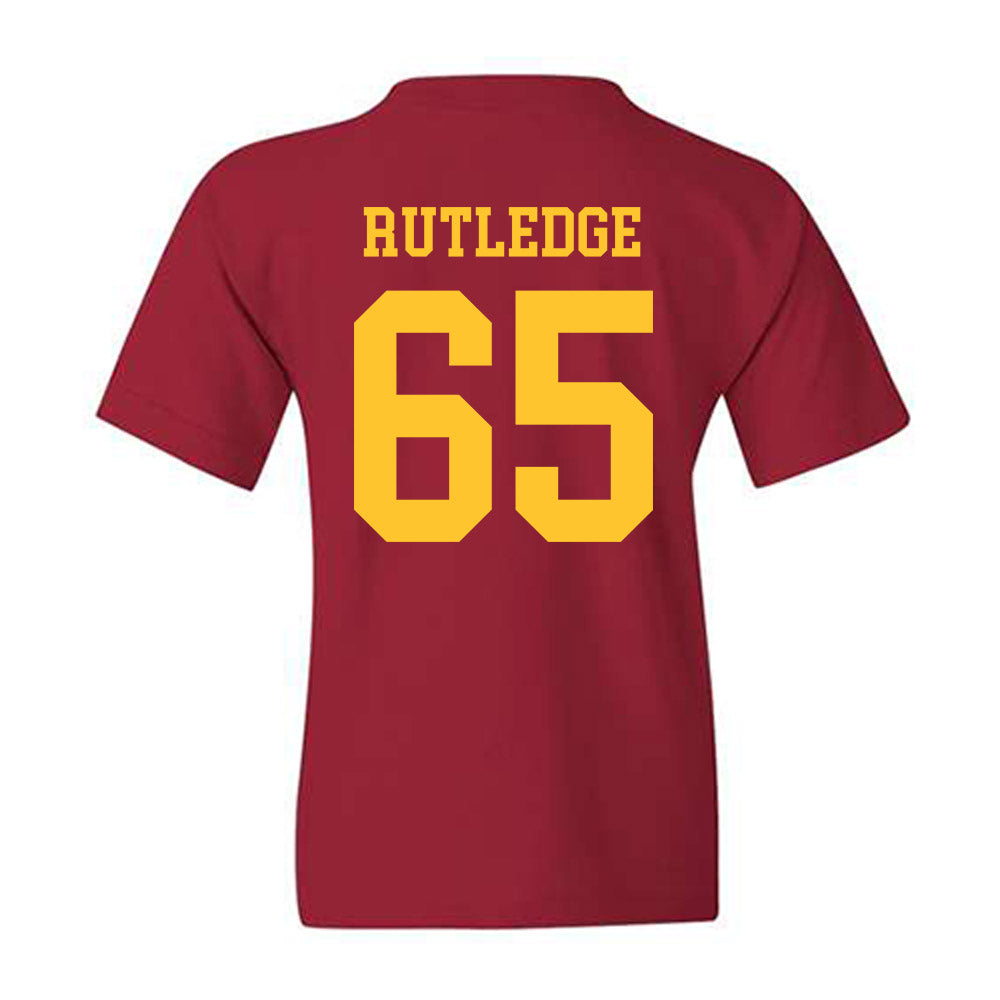 Iowa State - NCAA Football : Garret Rutledge - Sports Shersey Youth T-Shirt-1